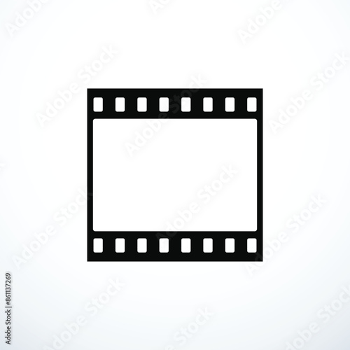 Negative film frame icon. Vector illustration