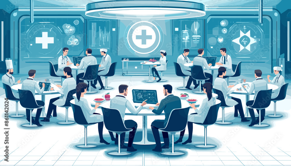 Concept vector illustration of business meeting. Concept vector illustration of business meeting.