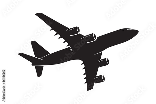 Airplane Icon silhouette Illustration Artwork