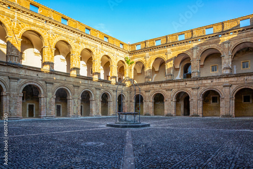 Fort of Sangallo in Civita Castellana on sunny day at Lazio, Viterbo, Italy