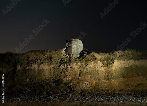 Bunker that was built as part of Atlantic wall in Sangatte,France photo