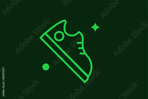 sports shoes illustration in flat style design. Vector illustration.