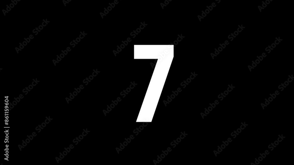 Fiery number 7 with glitch effect and alpha channel, number seven Fiery number 7 with glitch effect and alpha channel, number seven