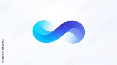 Abstract Blue Gradient Infinity Symbol Logo