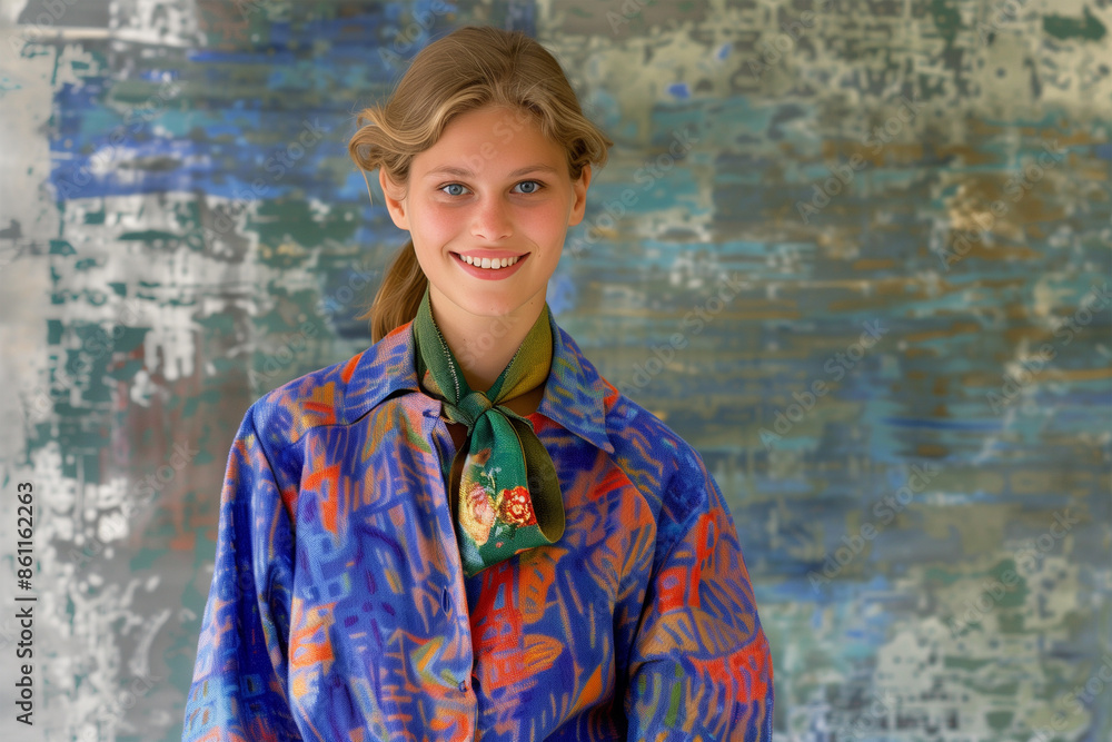 Young happy fashion model posing isolated Young happy fashion model posing isolated