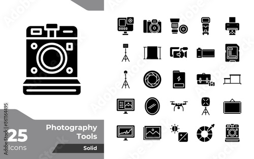 Photography Tools Solid Icons
