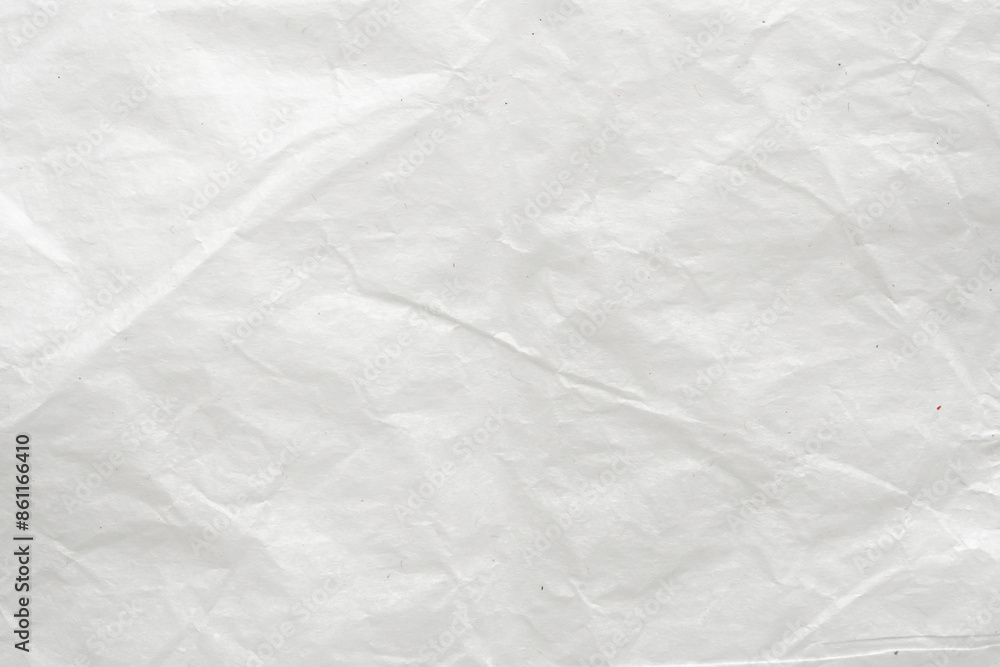 Naklejka premium Abstract white crumpled and creased recycle paper texture background