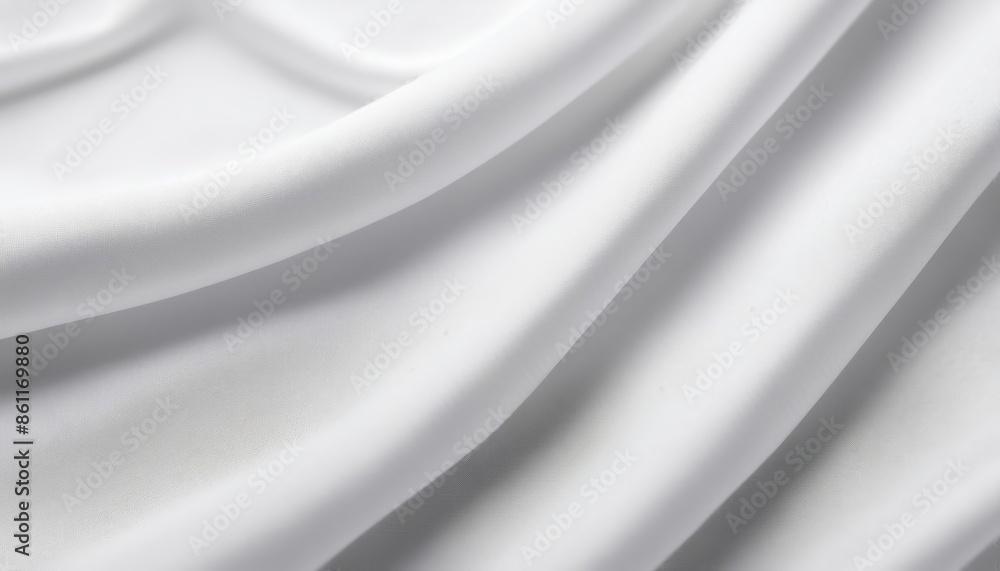 Naklejka premium White sports clothing fabric football shirt jersey texture abstract background