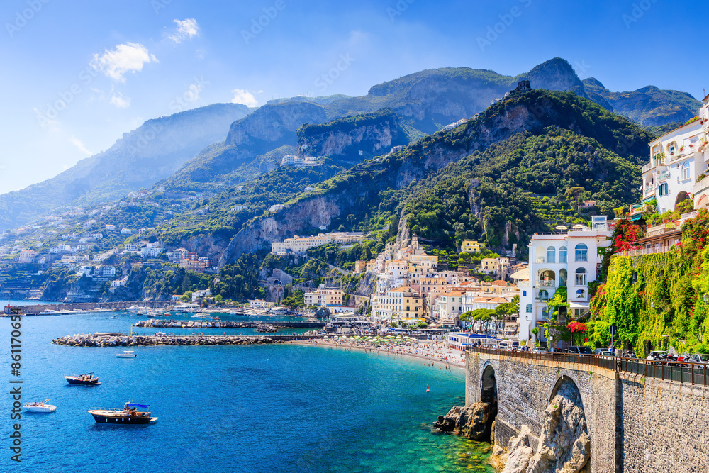 Amalfi Coast, Italy. View of the Amalfi town.
