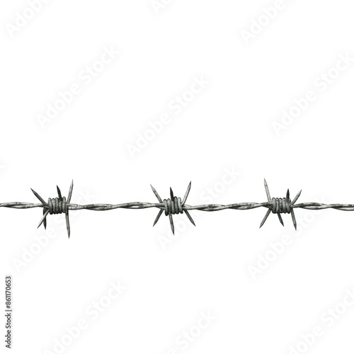 Wallpaper Mural Barbed wire strands with sharp points. Torontodigital.ca