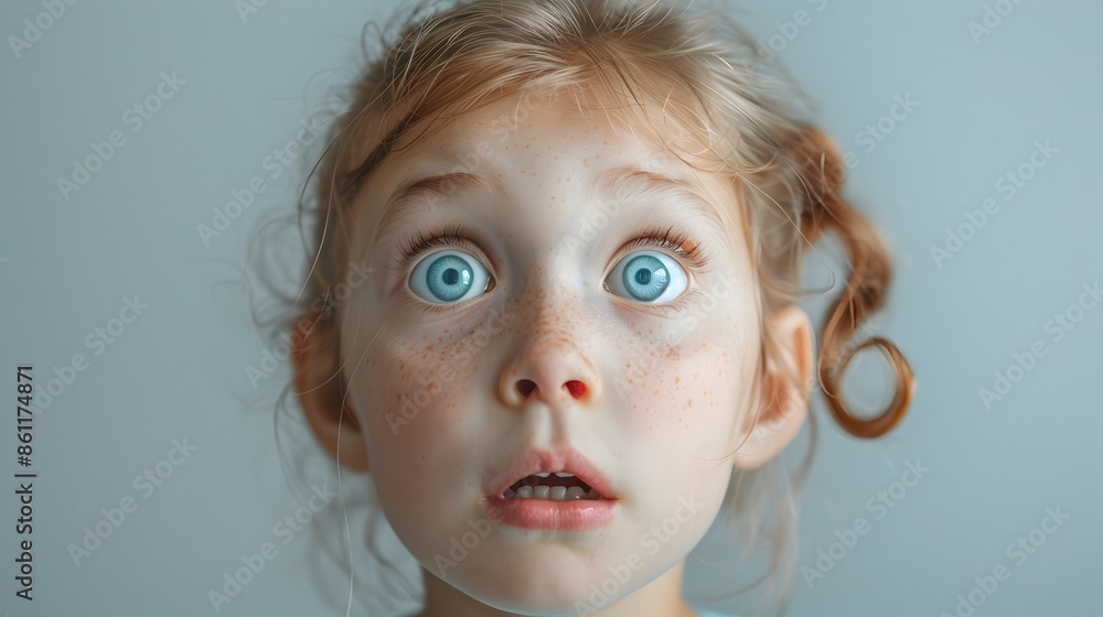 Captivating Portrait of a Curious and Wide Eyed Child Exploring the World with Wonder and Intrigue Captivating Portrait of a Curious and Wide Eyed Child Exploring the World with Wonder and Intrigue