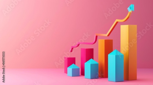 Free Download Background of Business Theme. Graph Chart in Pastel Color - GFXLoad