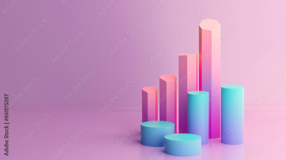 Background of Business Theme. Graph Chart in Pastel Color Background of Business Theme. Graph Chart in Pastel Color
