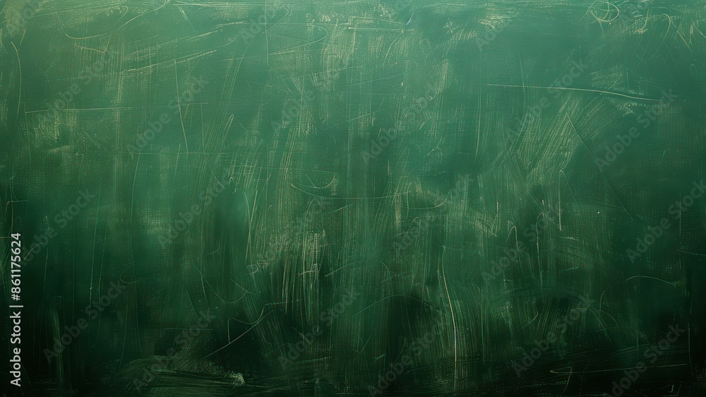 Obraz premium Chalk rubbed out on green chalkboard background