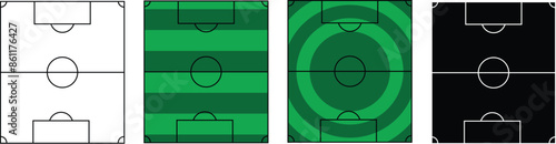 Scheme of the football field, soccer field. marking of football field, soccer field. vector textures