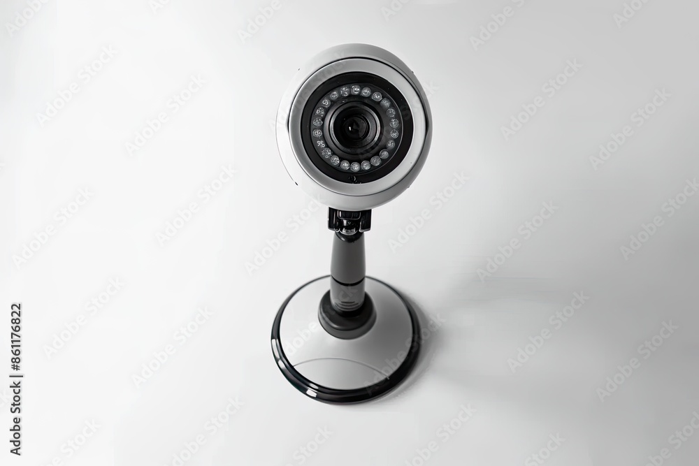Modern Outdoor Security Camera on White Background Modern Outdoor Security Camera on White Background