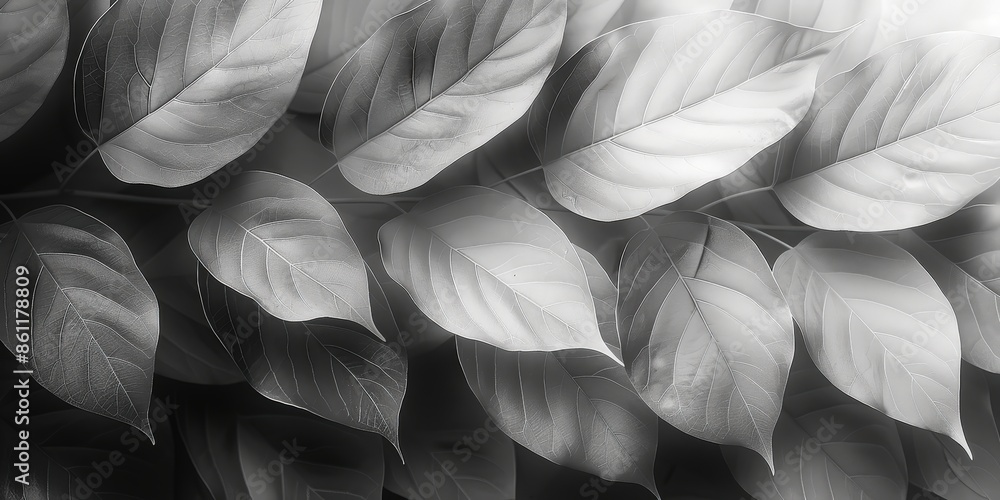 Black and White Leaf Texture Black and White Leaf Texture