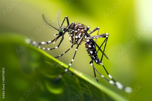 Wallpaper Mural Aedes Aegypti Mosquito Perched on a Leaf Torontodigital.ca