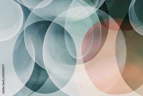 Abstract Background with Overlapping Circles