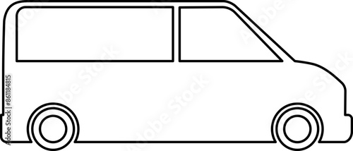Bus Line Icon. Transportation symbol. Bus side view. School Bus, City transport. Double decker, intercity, Bus tour transport line icon. Transportation vehicle sign. Vector illustration.