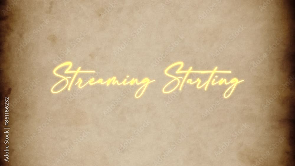 Streaming Starting Streaming Banner Loop On Retro Paper Streaming Starting Streaming Banner Loop On Retro Paper