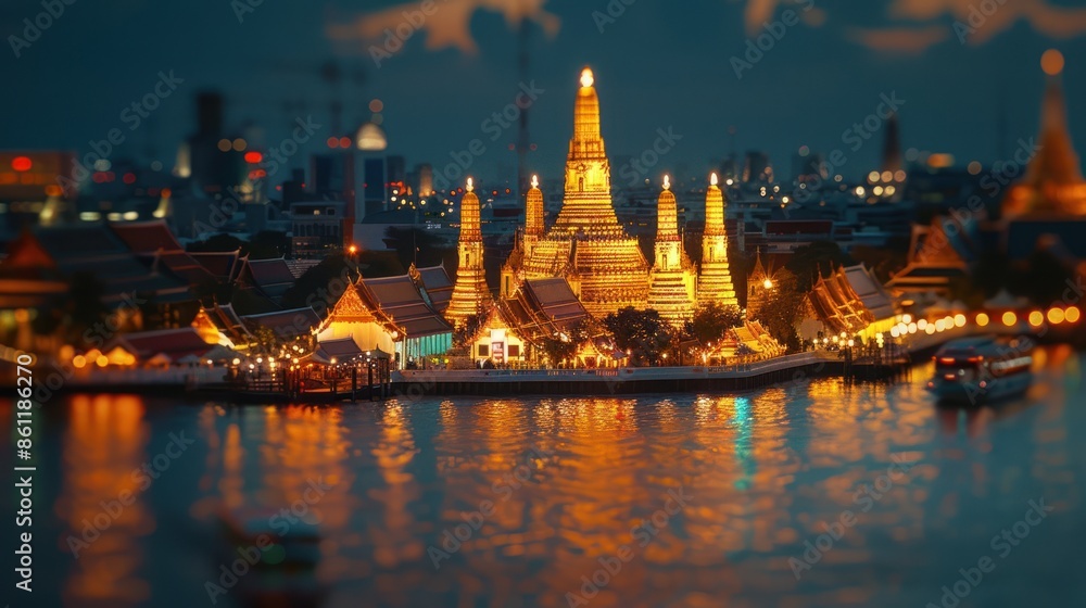 Obraz premium Thai temple, Wat Arun Ratchawararam