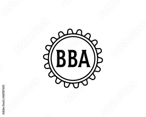 BBA logo design vector template