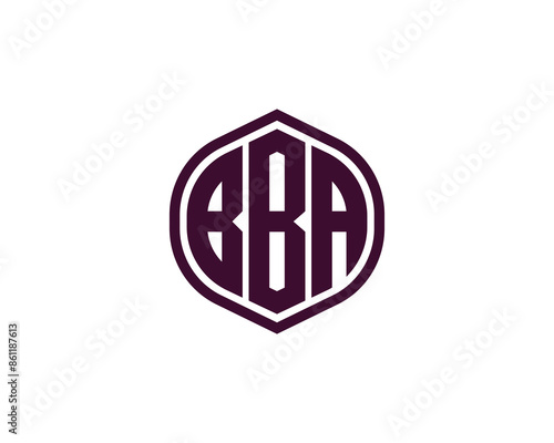 BBA logo design vector template
