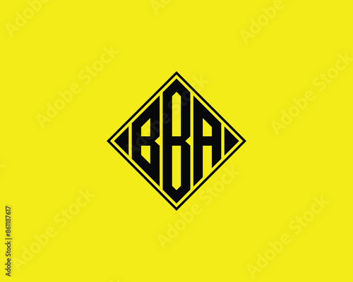 BBA logo design vector template