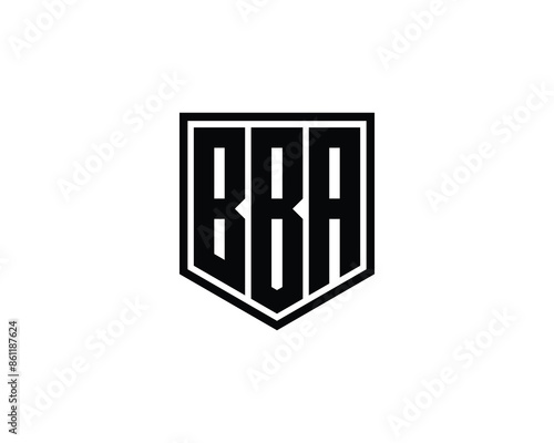 BBA logo design vector template