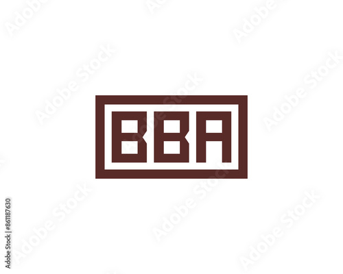 BBA logo design vector template