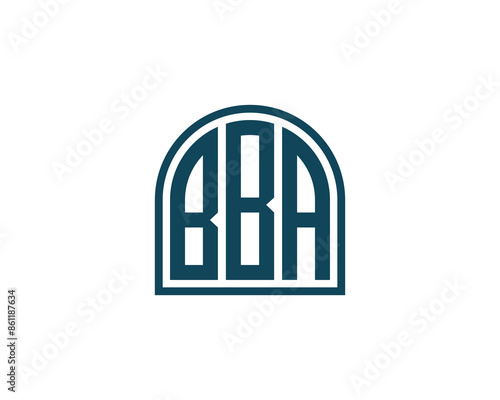 BBA logo design vector template