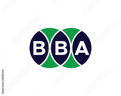 BBA logo design vector template