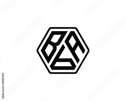 BBA logo design vector template