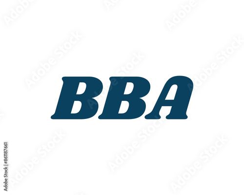 BBA logo design vector template