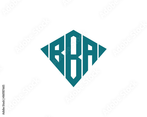 BBA logo design vector template
