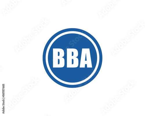 BBA logo design vector template