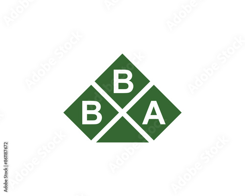 BBA logo design vector template