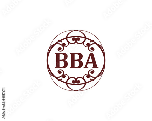 BBA logo design vector template