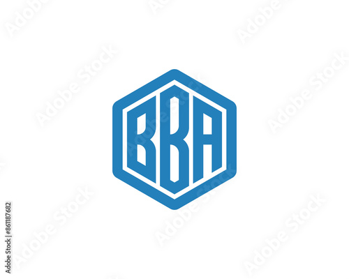 BBA logo design vector template