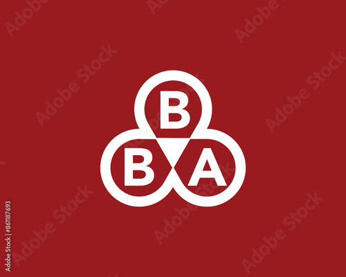 BBA logo design vector template