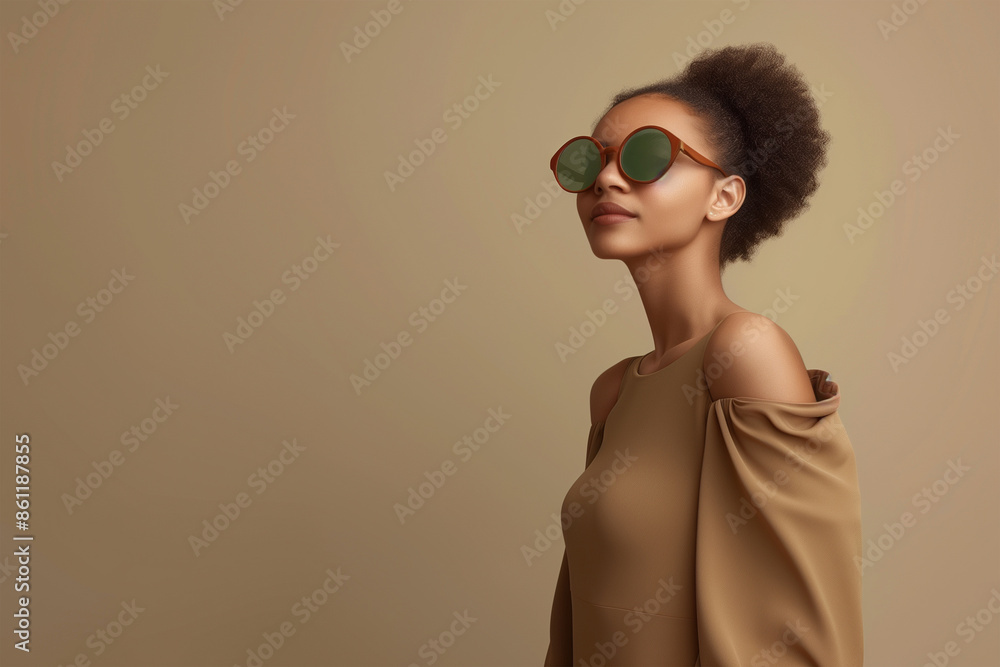 Young happy fashion model posing isolated Young happy fashion model posing isolated