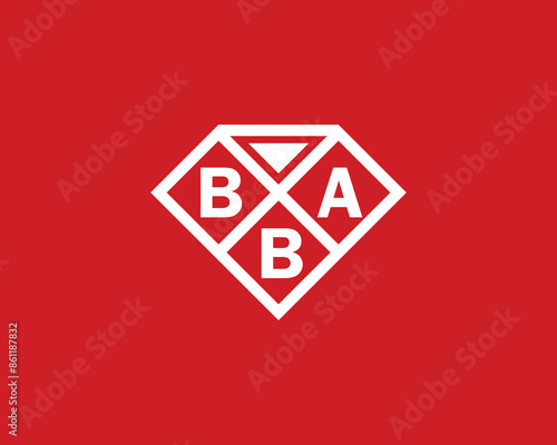 BBA logo design vector template