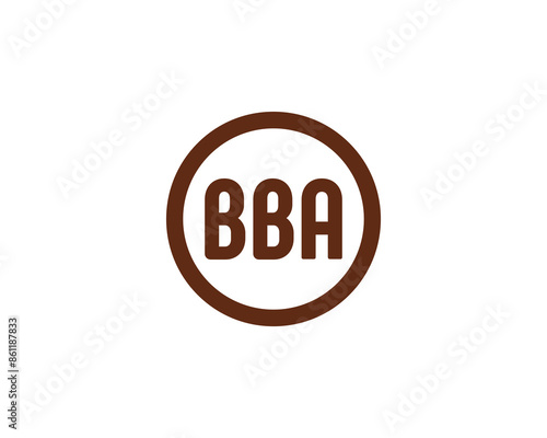 BBA logo design vector template