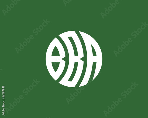 BBA logo design vector template
