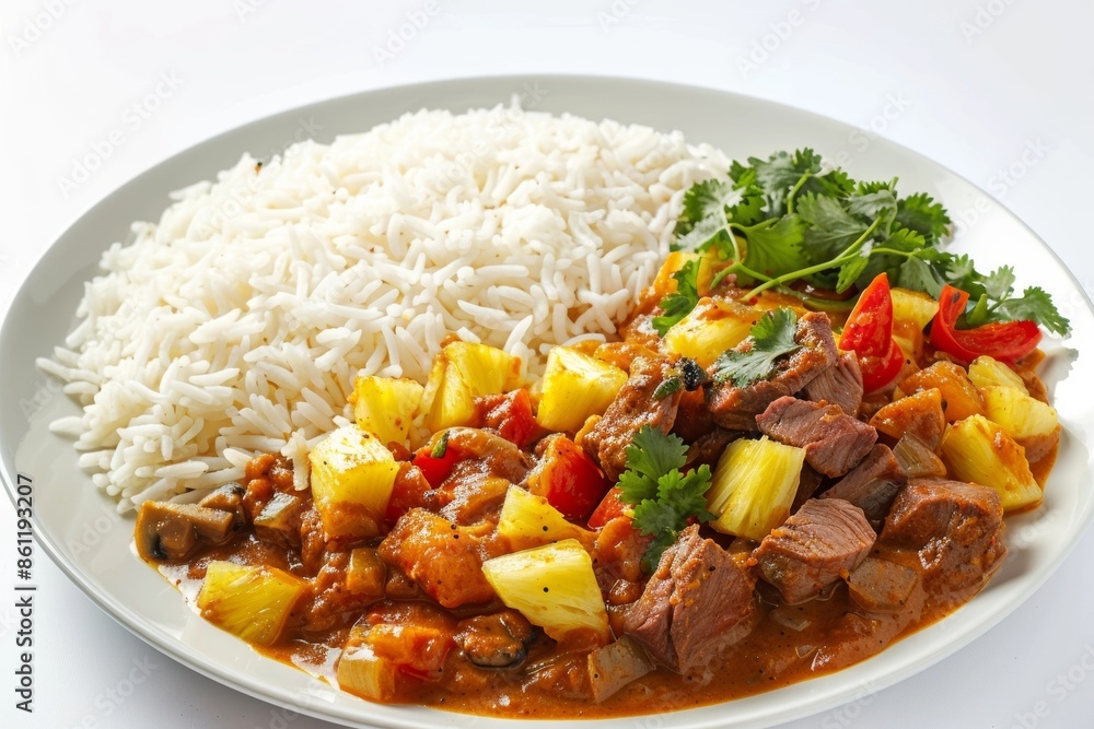 Tantalizing Caribou Bhajee - Satisfying Indian Dish with Pineapple and Cilantro Tantalizing Caribou Bhajee - Satisfying Indian Dish with Pineapple and Cilantro