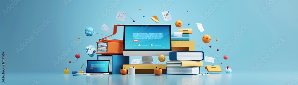 Abstract colorful design with geometric shapes, circles, and lines. Perfect for technology, business, and innovation concepts. Abstract colorful design with geometric shapes, circles, and lines. Perfect for technology, business, and innovation concepts.