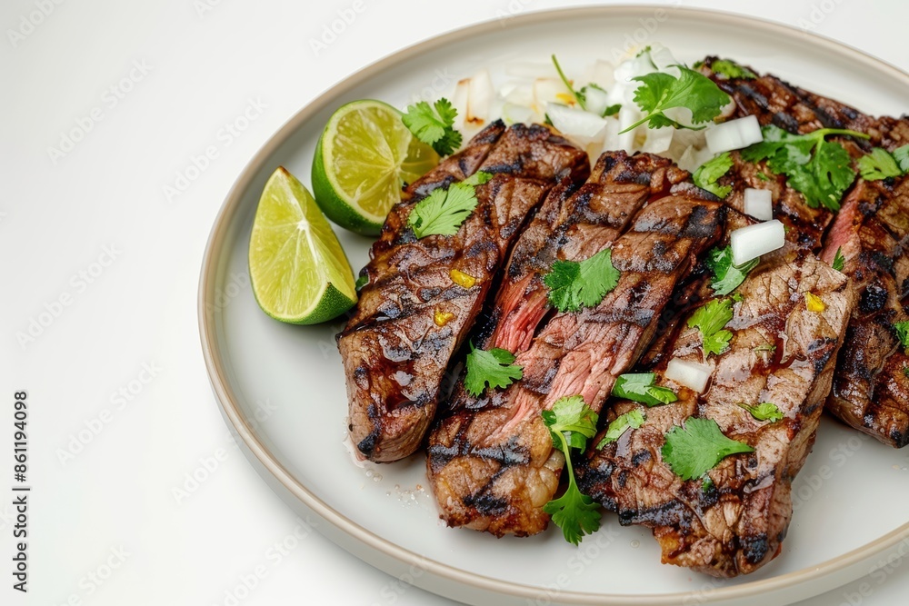 Tender and Juicy Carne Asada with Sautéed Veggies and Fragrant Cilantro Tender and Juicy Carne Asada with Sautéed Veggies and Fragrant Cilantro