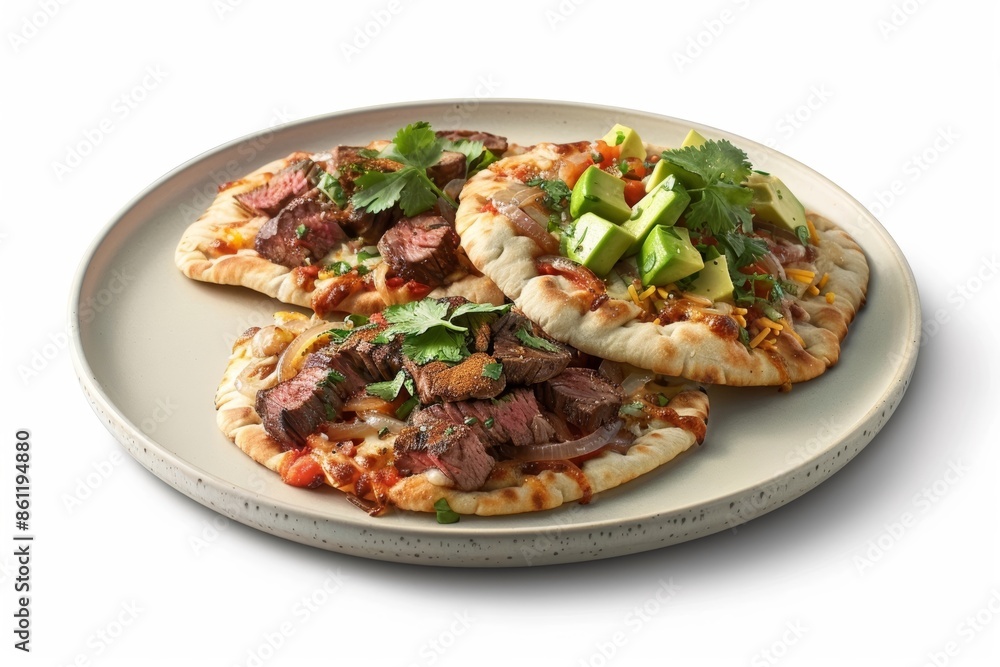 Mouthwatering Carne Asada Naan Pizza Bites with Olive Oil-Infused Onions and Aromatic Cilantro Mouthwatering Carne Asada Naan Pizza Bites with Olive Oil-Infused Onions and Aromatic Cilantro