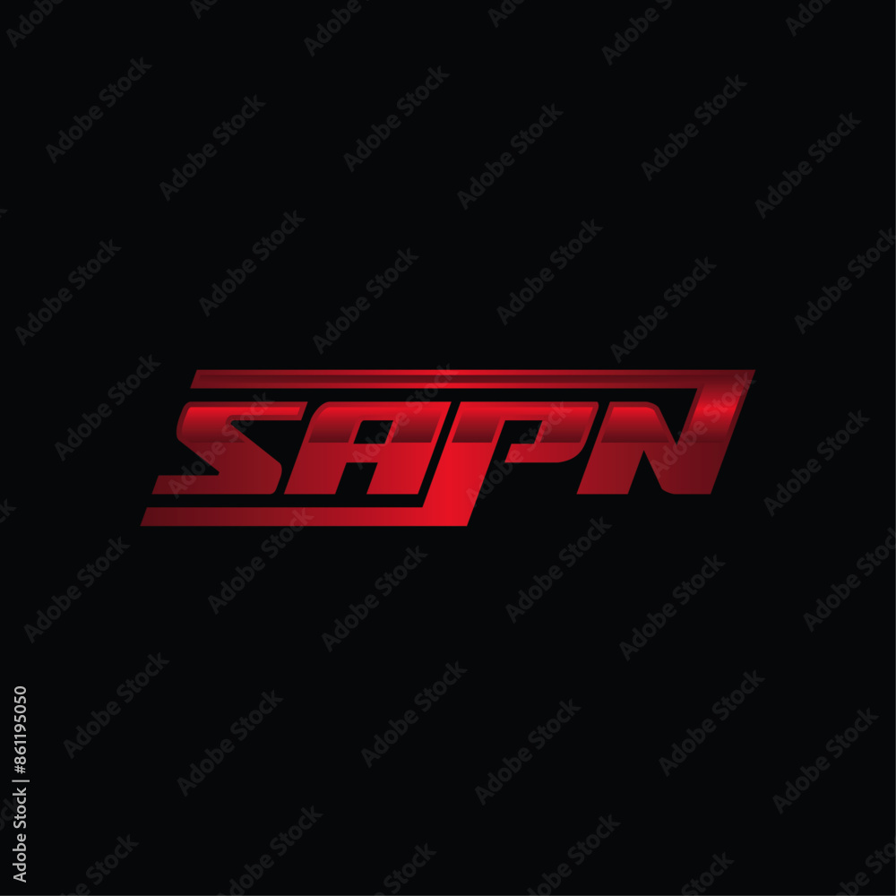 Modern Text SAPN Geometric Simple Creative Design Logo Modern Text SAPN Geometric Simple Creative Design Logo